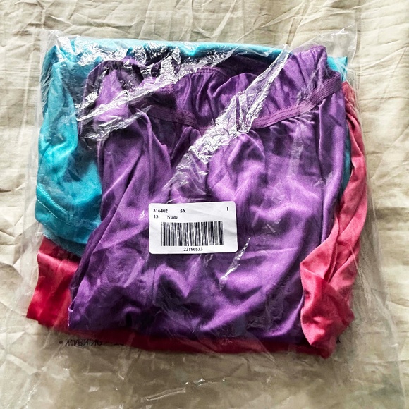 3 BOXER BRIEFS, NYLON, HOT PINK/TURQUOISE/PURPLE, SIZE 13 (Hips 62-64 In.), FULL - Picture 1 of 8